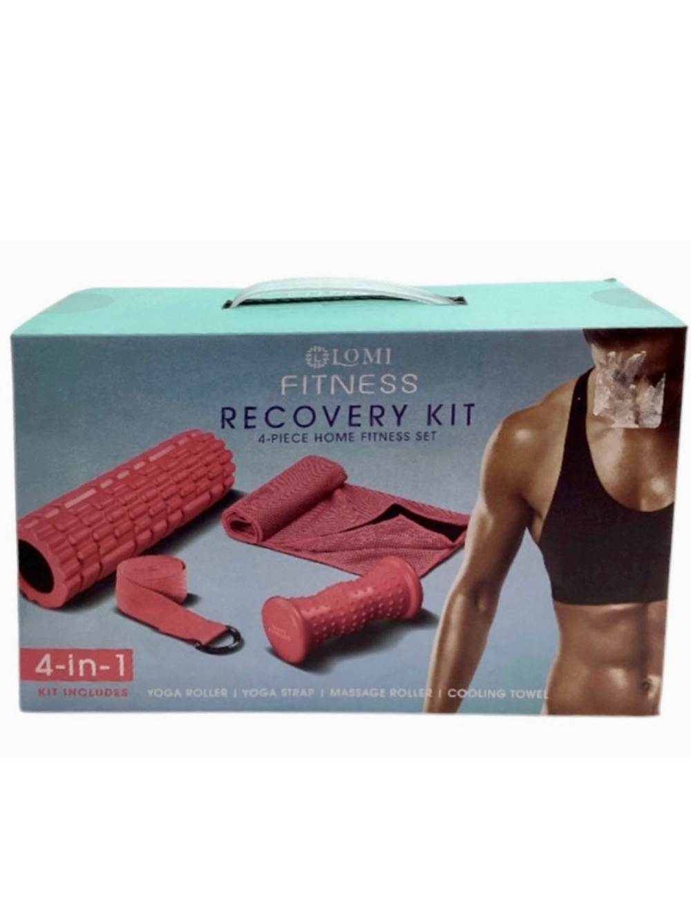 LOMI Fitness Recovery Kit- 4 Pc. Home Fitness Set (4-in-1) (Pink/Black) (NWT)